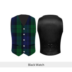 Men's Scottish Formal Tartan Waistcoats-Vest 4 Plaids