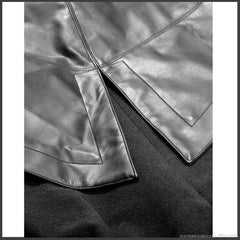 Men's Black Long Coat Gothic Highwayman Steampunk VTG Military Jacket