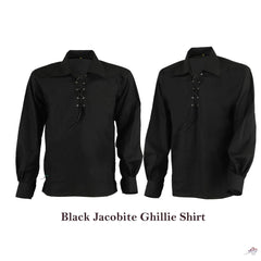 Men's Long Sleeve Ghillie Shirt Jacobite Traditional Scottish Kilt Shirt