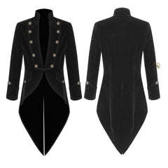 Men’s Vladimir Tuxedo Jacket Velvet Tailcoat Goth Steampunk Victorian Coat