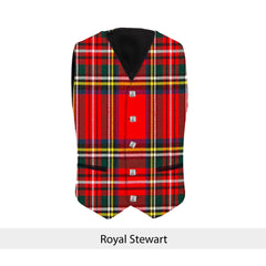 Men's Scottish Formal Tartan Waistcoats-Vest 4 Plaids