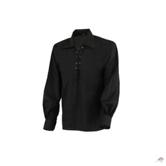 Men's Long Sleeve Ghillie Shirt Jacobite Traditional Scottish Kilt Shirt