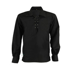 Men's Long Sleeve Ghillie Shirt Jacobite Traditional Scottish Kilt Shirt