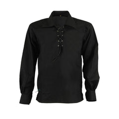 Men's Long Sleeve Ghillie Shirt Jacobite Traditional Scottish Kilt Shirt