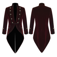 Men’s Vladimir Tuxedo Jacket Velvet Tailcoat Goth Steampunk Victorian Coat